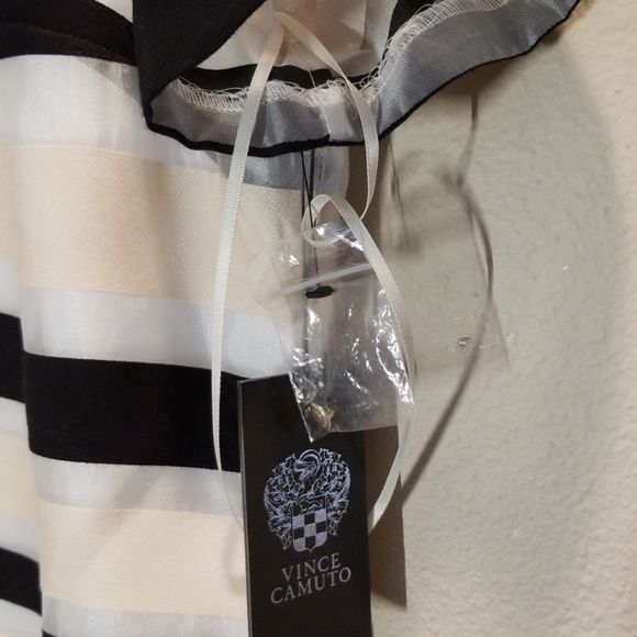 Vince Camuto Organza Striped Shift Dress, Sz 14 - Picture 6 of 8